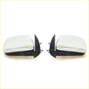 Pair of chrome finished manual door mirrors with black plastic housings for toyota hilux kun26 sr5 2005-2012