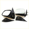 Black plastic door mirror manual assembly with chrome reflective surface for toyota hilux kun26 sr5 2005-2012