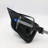 Black plastic motorcycle side mirror housing with digital caliper for door mirror manual x2 toyota hilux kun26 sr5 back view