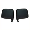 Black plastic side-view door mirrors with rectangular curved design for nissan datsun 120y 520 521 620 720 b310 ute