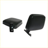 Black rectangular door mirrors with glossy finish and mounting brackets for Nissan Datsun 120Y and ute models