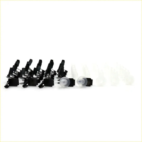 Black plastic door panel clips for nissan datsun bluebird 1959-1976 with clear suction cup attachments