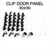 Black plastic door panel clips 30x30 size set for Nissan Datsun Bluebird 1963-1973 secure panel attachment