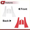 Red car door sill trim inserts for front and back in silver tone for toyota wish 2003-2009