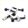 Black and silver door strap stopper set for mitsubishi l200 triton gl sportero with sturdy metallic finish latch assemblies