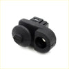 Black rubberized door switch assembly with textured surface and integrated connector for nissan quest elgrand 2011-2013