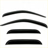 Set of four black glossy vinyl window visors for door visors window monsoons weather shields ldv 2017-current