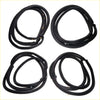 Black rubber door weatherstrip seals coiled in four pairs for nissan datsun sunny sentra b12 sedan 1987-1990