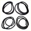Black rubber door weatherstrip for nissan datsun sunny sentra b12 sedan 1987-1990 with gold metal fasteners