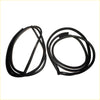 Black rubber door weatherstrip seal for toyota hilux rn10 2d ute 1968-1972 showing back side of the strip