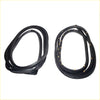 Black rubber door weatherstrip strips with gold metal fasteners for nissan datsun sunny sentra kb11 tsuru