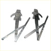 Silver metal door window regulator crank assemblies with gear mechanisms and brackets for datsun nissan 620 ute 72-79