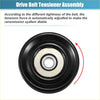 Black rubber coated drive belt tensioner assembly with central metallic bearing for Toyota T100 1995-1998