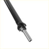 Black universal joint drive shaft with metallic silver splined end for ford f-150 2006 v8 4.6l rear 144.5 wb