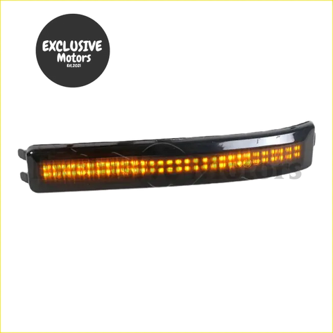 Black curved led light bar with dynamic amber illumination for ford f150 full led turn signal marker lights
