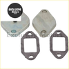 Set of four metallic silver engine gaskets with brushed finish for egr valve cooler delete kit dodge ram 2500 6.7l