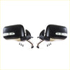 Black plastic electric door mirrors with led turn signals and visible wiring harnesses for nissan d22 navara np300