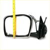 Chrome finished electric door mirror lhs for toyota hilux 4wd 1997 2005 with black plastic housing and bracket