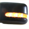 Black plastic electric side mirror with amber led turn signal for Nissan Navara D22 ST-R DX Terrano 1997-2004