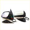 Black plastic electric door mirror assembly with clear glass lens and wiring for toyota hilux 2005-2012 backs view