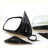 Black plastic electric door mirror housing with wiring and mounting hardware back side for toyota hilux 2005-2012