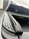 Black plastic tailgate opener with open close button and textured grip for electric roller shutter tonneau cover ldv terron 9