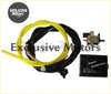 Yellow and black fuel line kit with electrical diesel blow off valve and horn for diesel dump use