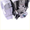 Silver metallic engine assembly with cooling fins and wiring harness for redmax ebz8500 backpack leaf blowers