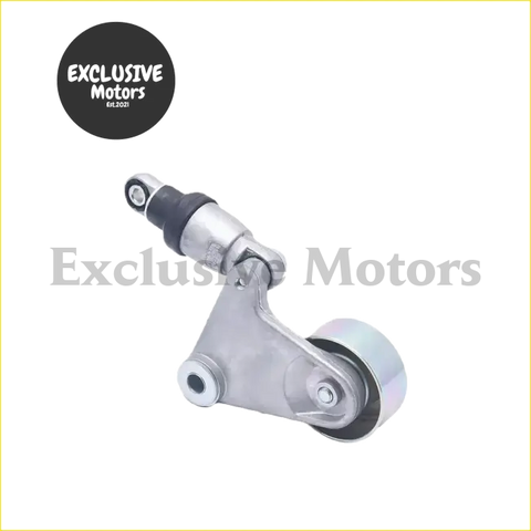 Engine belt tensioner for nissan patrol y61 1997-2016 silver metallic with black rubber and polished chrome accents