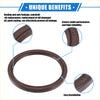 Brown rubber engine crankshaft oil seal with ridged edges for Toyota 4Runner 2003-2019 shown from back side
