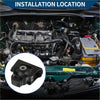Black engine motor mount front for toyota rav4 2.5l with central circular opening and ribbed sides for installation