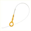Yellow plastic-handled engine oil dipstick with metallic rod and curved wire end for toyota scion xa 1.5l 2004-2006