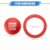 Red circular engine start stop button cover ring kit for toyota avalon 2019-2022 with white lettering and red ring