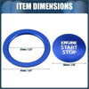 Blue metallic engine start stop button cover with brushed finish and white engraved text for toyota alphard 30 series