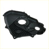 Black plastic engine timing chain belt cover with molded ridges and mounting holes for toyota hilux ln80-ln106