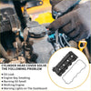 Black plastic engine valve cover with integrated gasket for toyota hiace 2006-2017 shown next to engine bay repair