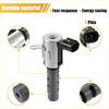 Silver and black engine variable valve timing control solenoid with metallic housing and plastic connector for toyota avalon