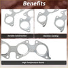 Silver metallic exhaust manifold header gaskets with durable machine-welded design for toyota tacoma 2006-2014