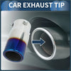 Shiny chrome exhaust tip with blue white gradient and meshed inner lining for toyota land cruiser 150 prado back side