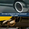 Shiny chrome exhaust tip 1.5 to 3.1 inch with polished metallic finish for toyota land cruiser 150 prado back side