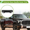 Black carbon fiber exterior door handle cover trim for toyota tundra 2022-2025 with a sleek textured finish