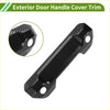 Black carbon fiber exterior door handle cover trim for toyota tundra 2022-2025 with textured surface and mounting cutouts
