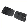 Black plastic rearview mirror backing plates with molded mounts on the back for dodge ram 1500 2500 heated power glass