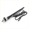 Black fender antenna with chrome base and coiled cable for mazda b2000 b2200 b2600 bravo 1985-1988 1998-1999 back view