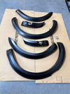 Set of black matte fender flares for ford ranger px3 2019-2021 with smooth style and sensor for vehicle customization
