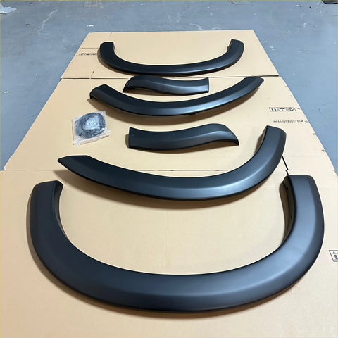 Black matte plastic fender flares set 4-inch for isuzu d-max 2012-2016 oem style