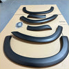 Black plastic fender flares with smooth glossy finish 4-inch for isuzu d-max 2012-2016 oem style matte black
