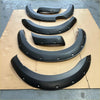 Black matte fender flare for ford ranger px2 2016-2018 with rugged curved design and evenly spaced bolts