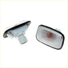 Clear rectangular fender guard repeater light with black trim and ribbed lens for toyota hilux 1997-2005