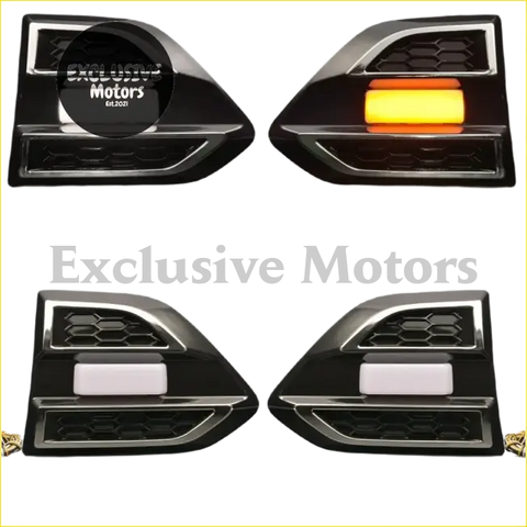 Black plastic fender vent cover with led turn signal lights and honeycomb grille for ford ranger t7 t8 2016-2021
